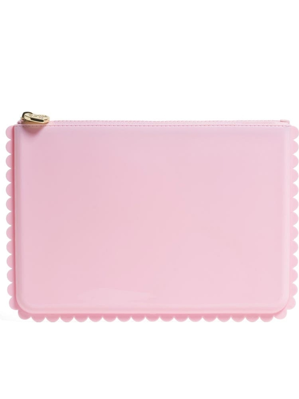 Stoney Clover Lane Flamingo Pink Flat Scalloped Edge Pink Zip Pouch *Price Firm